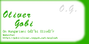 oliver gobi business card